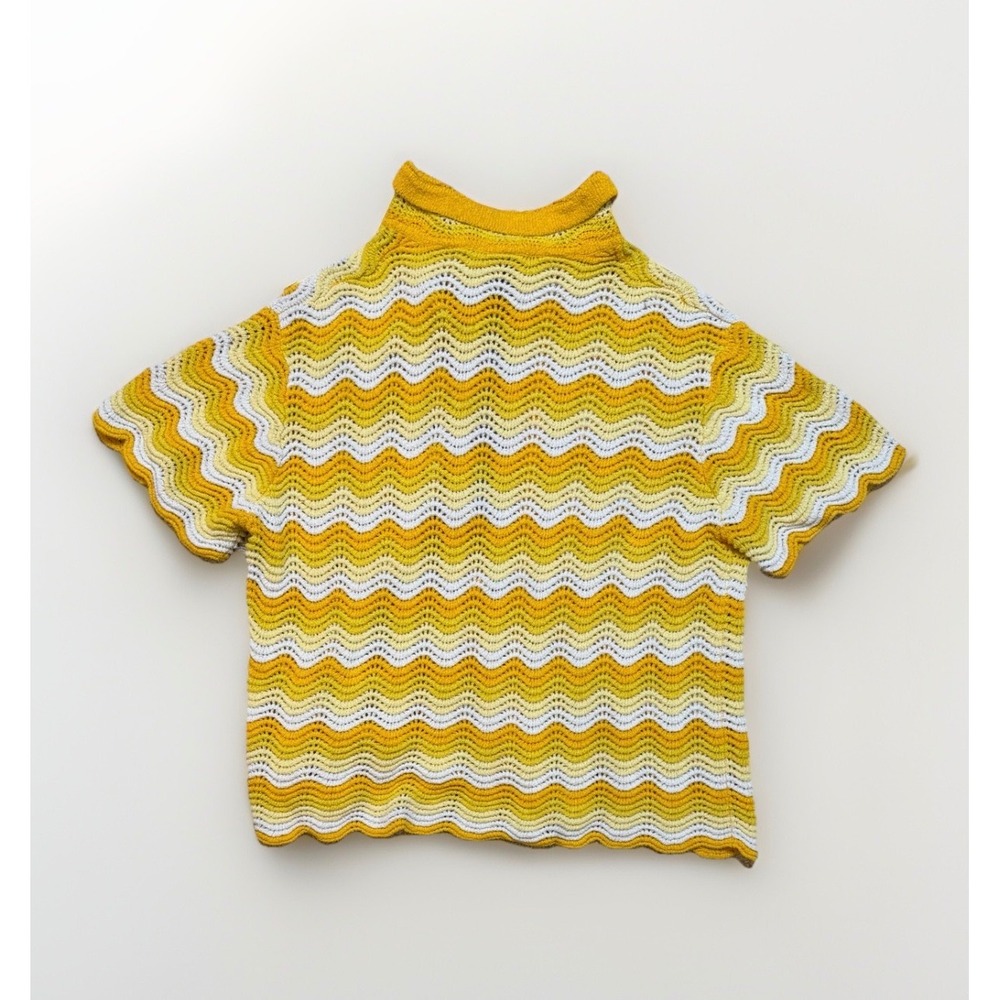 Casablanca Wavy Gradient Crochet Shirt Size L - Picture 2 of 5